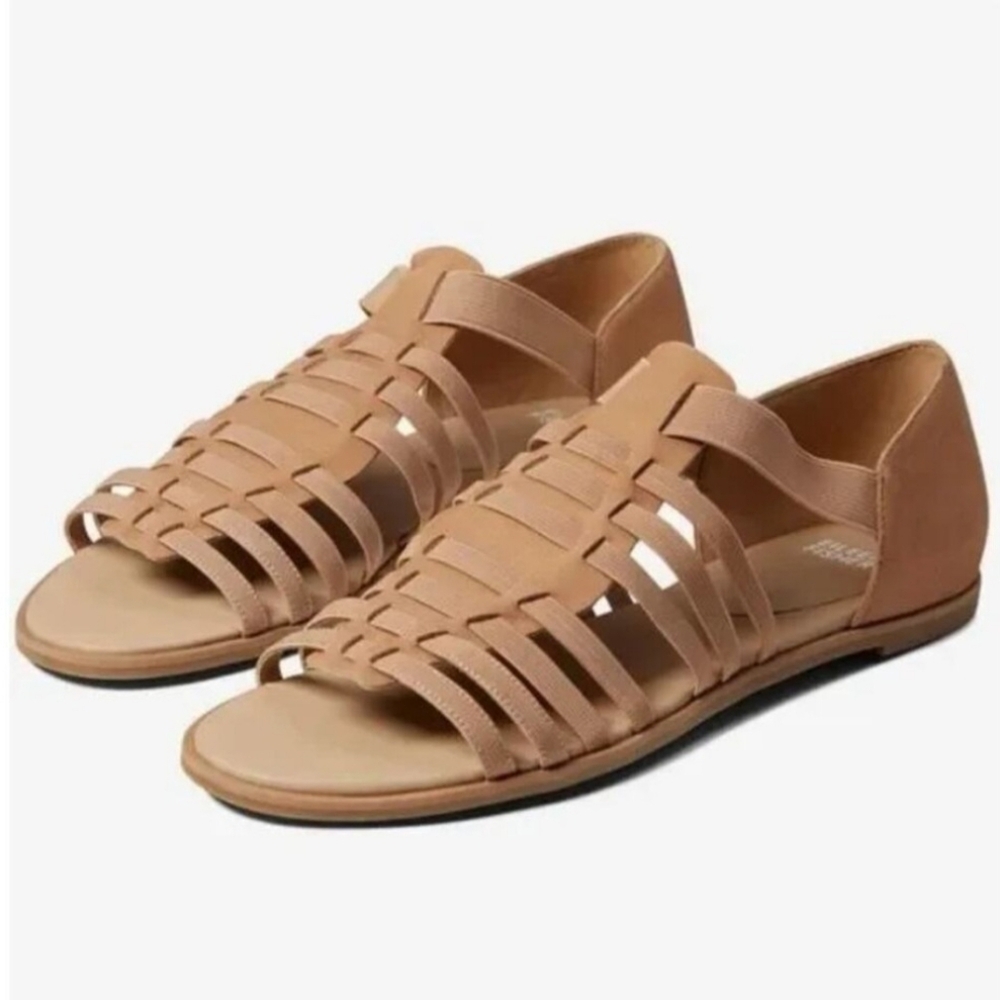 Eileen Fisher Rato Leather Tan Strappy Sandals Size 9 NEW